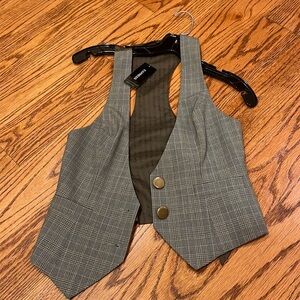 NWT Express Woman’s Plaid Vest Size 0